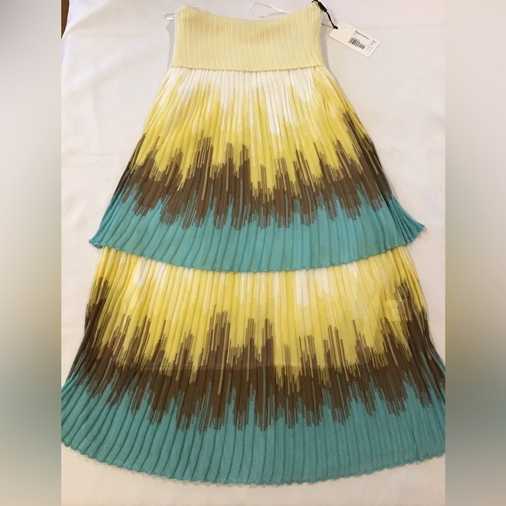 Missoni Zig Zag Tiered Long Skirt Italy NWT Size 8